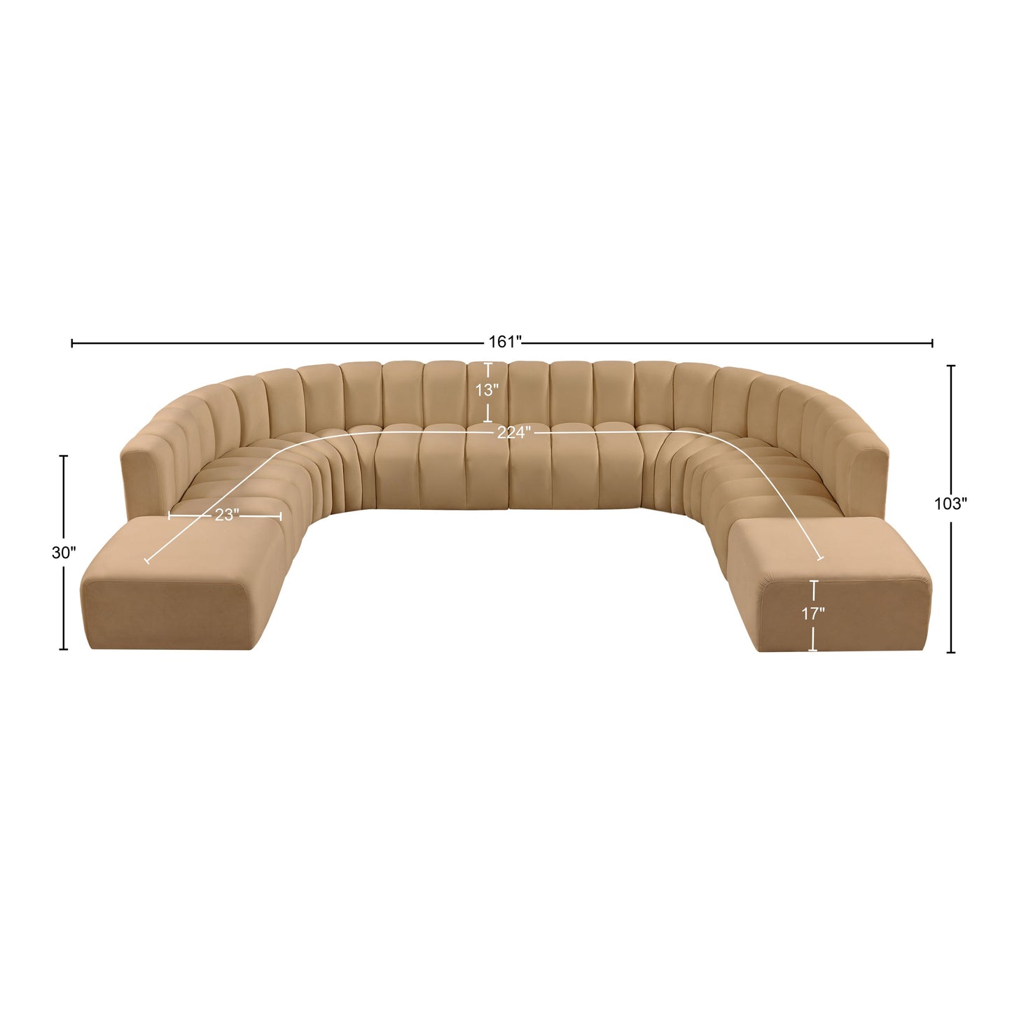 zara camel velvet modular sofa s10a