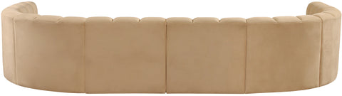 Briar 161 Camel Velvet Upholstered Modular Sectional, 10-Piece