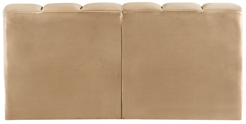 Briar 60 Camel Velvet Upholstered Modular Sectional , 2-Piece (Style 1)