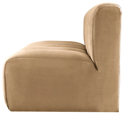 Briar 60 Camel Velvet Upholstered Modular Sectional , 2-Piece (Style 1)