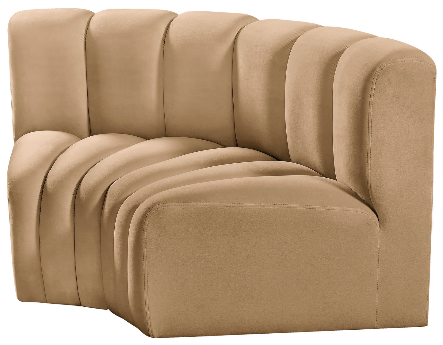 zara camel velvet modular sofa s2b