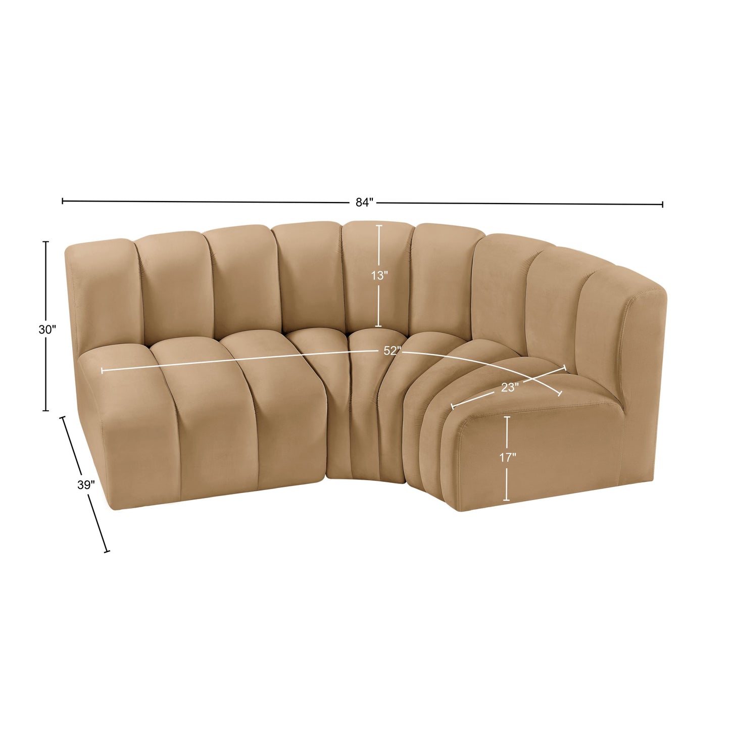 zara camel velvet modular sofa s3a