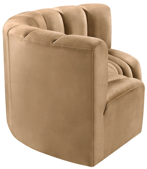 Briar 80 Camel Velvet Upholstered Modular Sectional, 3-Piece
