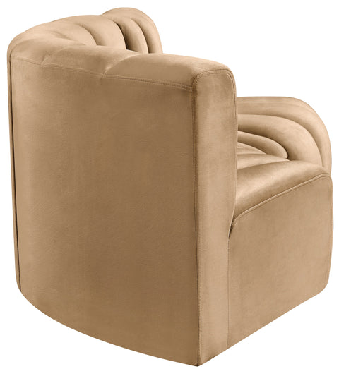Briar 70 Camel Velvet Upholstered Modular Sectional, 3-Piece