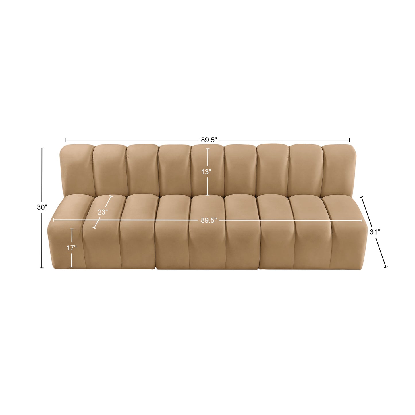 zara camel velvet modular sofa s3f