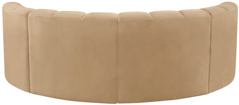 Briar 88 Camel Velvet Upholstered Modular Sectional, 4-Piece