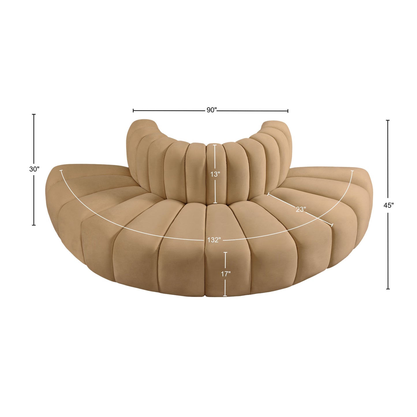 zara camel velvet modular sofa s4g