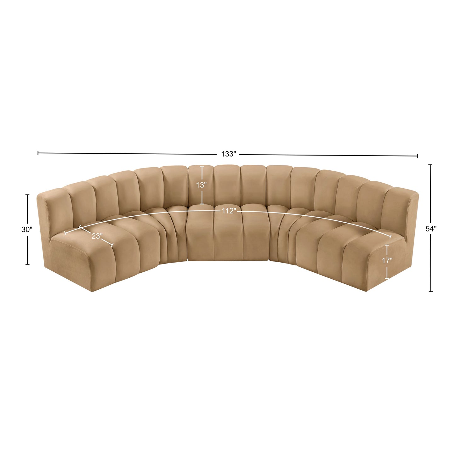 zara camel velvet modular sofa s5a