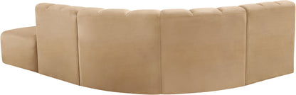 Zara Camel Velvet Modular Sofa S5C