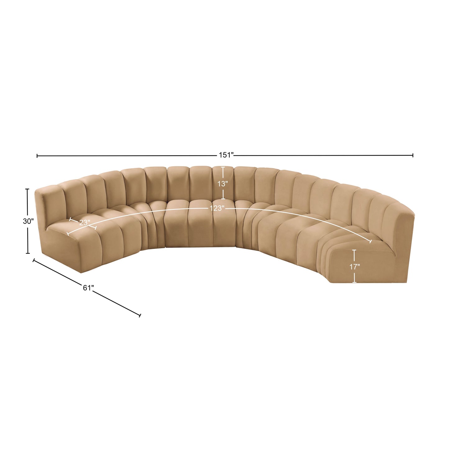 zara camel velvet modular sofa s6b