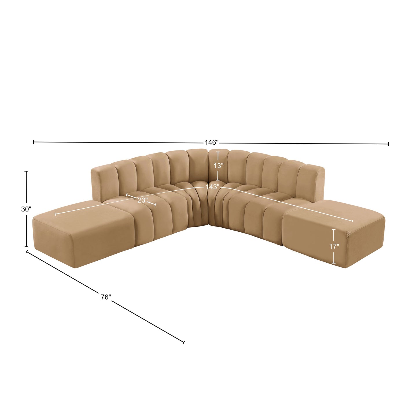 zara camel velvet modular sofa s6c