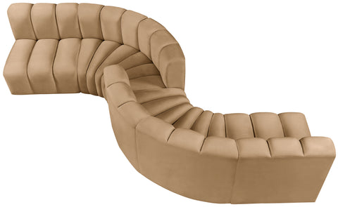Yara 145" Velvet Upholstered Sectional, 6-Piece (Style 2)
