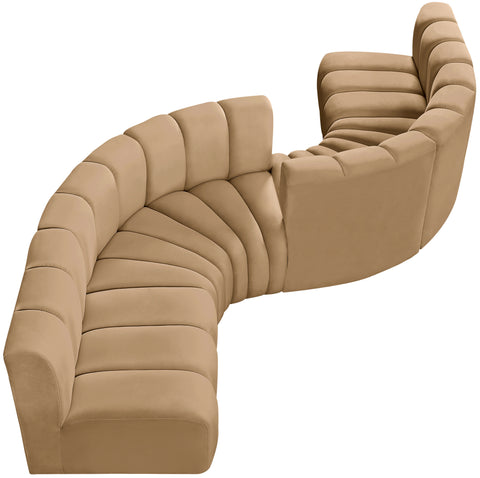 Yara 145" Velvet Upholstered Sectional, 6-Piece (Style 2)