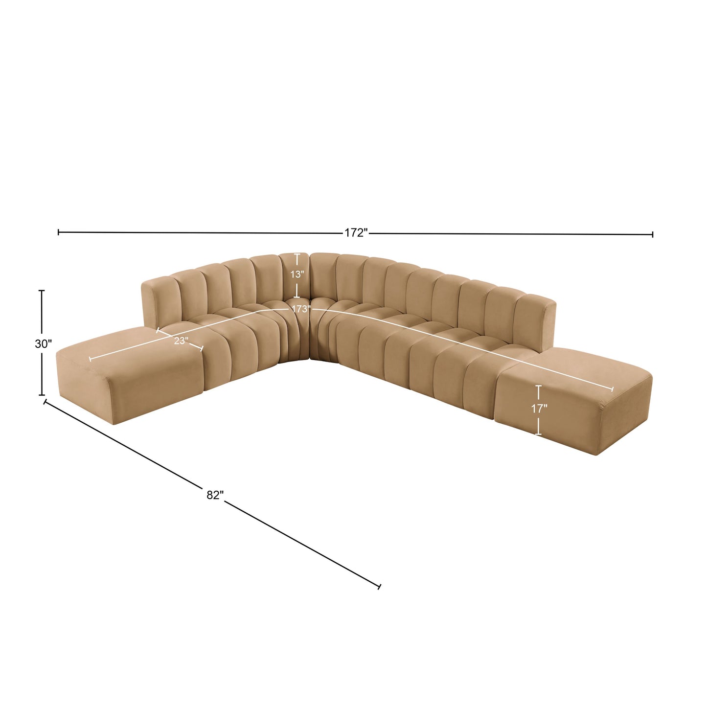 zara camel velvet modular sofa s7a