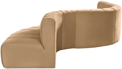 Zara Camel Velvet Modular Sofa S7C