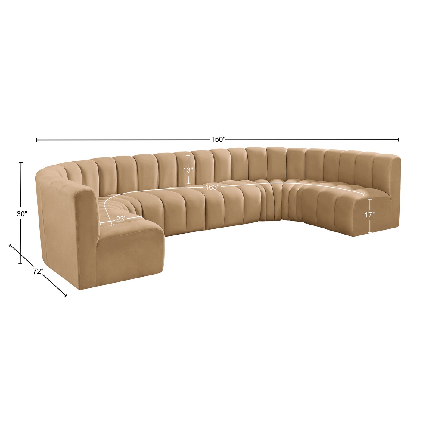 zara camel velvet modular sofa s8a