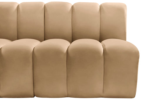Briar 150 Camel Velvet Upholstered Modular Sectional, 8-Piece