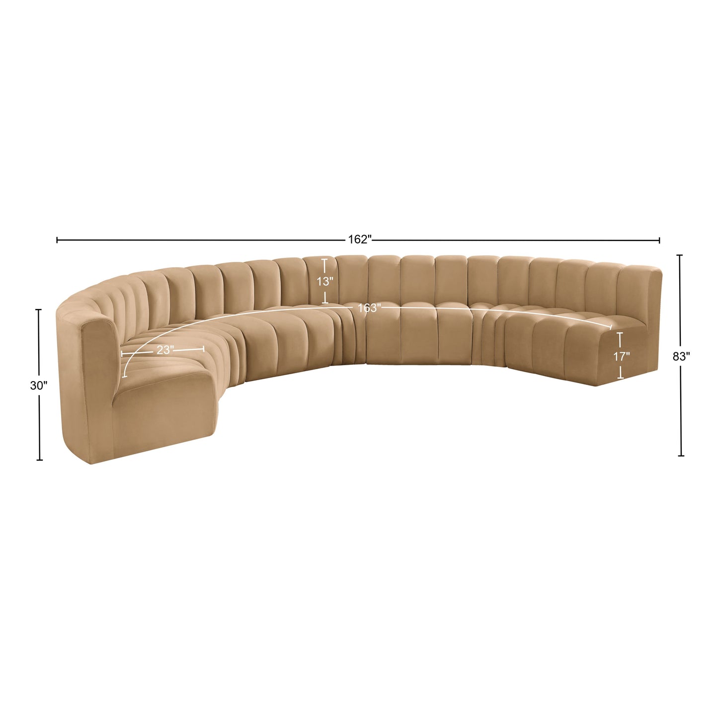 zara camel velvet modular sofa s8b