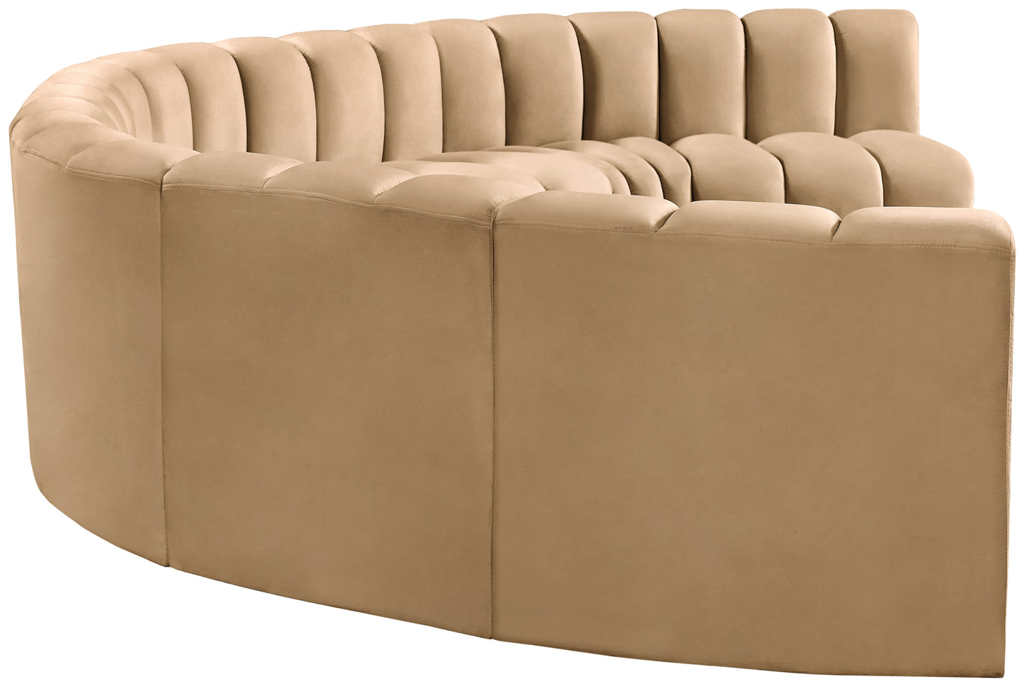 zara camel velvet modular sofa s8b