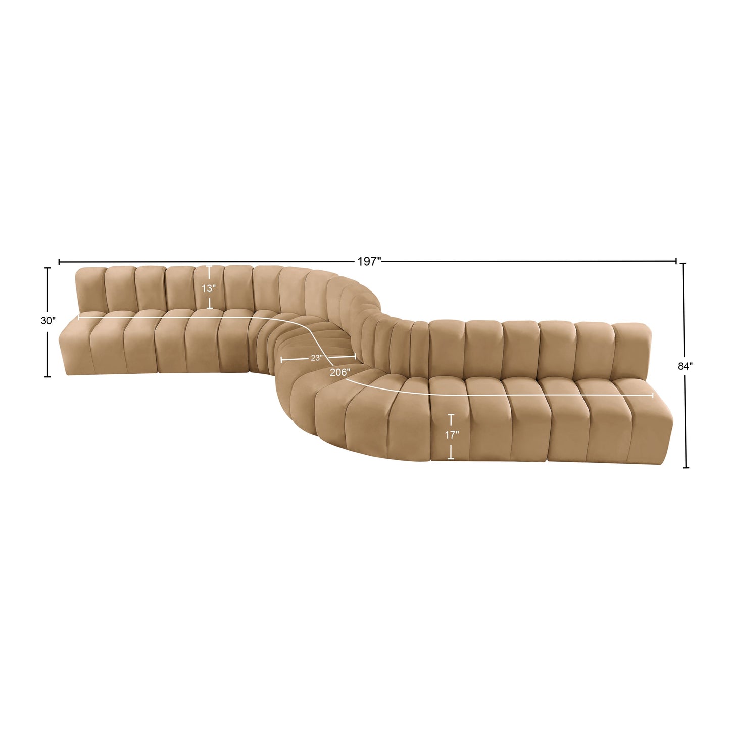 zara camel velvet modular sofa s8c