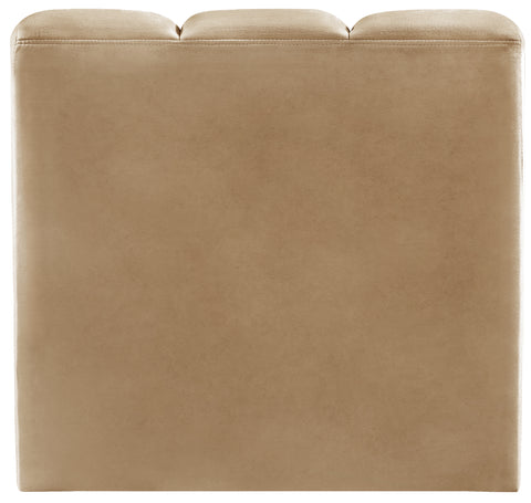 Briar Camel Velvet Upholstered Modular Straight Chair, 1 Piece