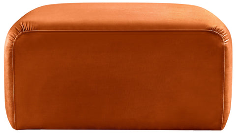 Briar Cognac Velvet Upholstered Modular Ottoman, 1 Piece