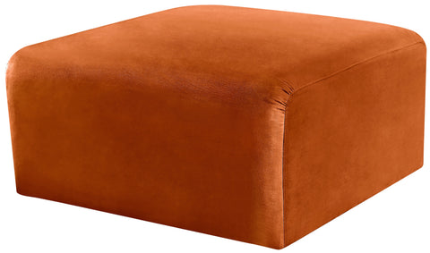 Briar Cognac Velvet Upholstered Modular Ottoman, 1 Piece