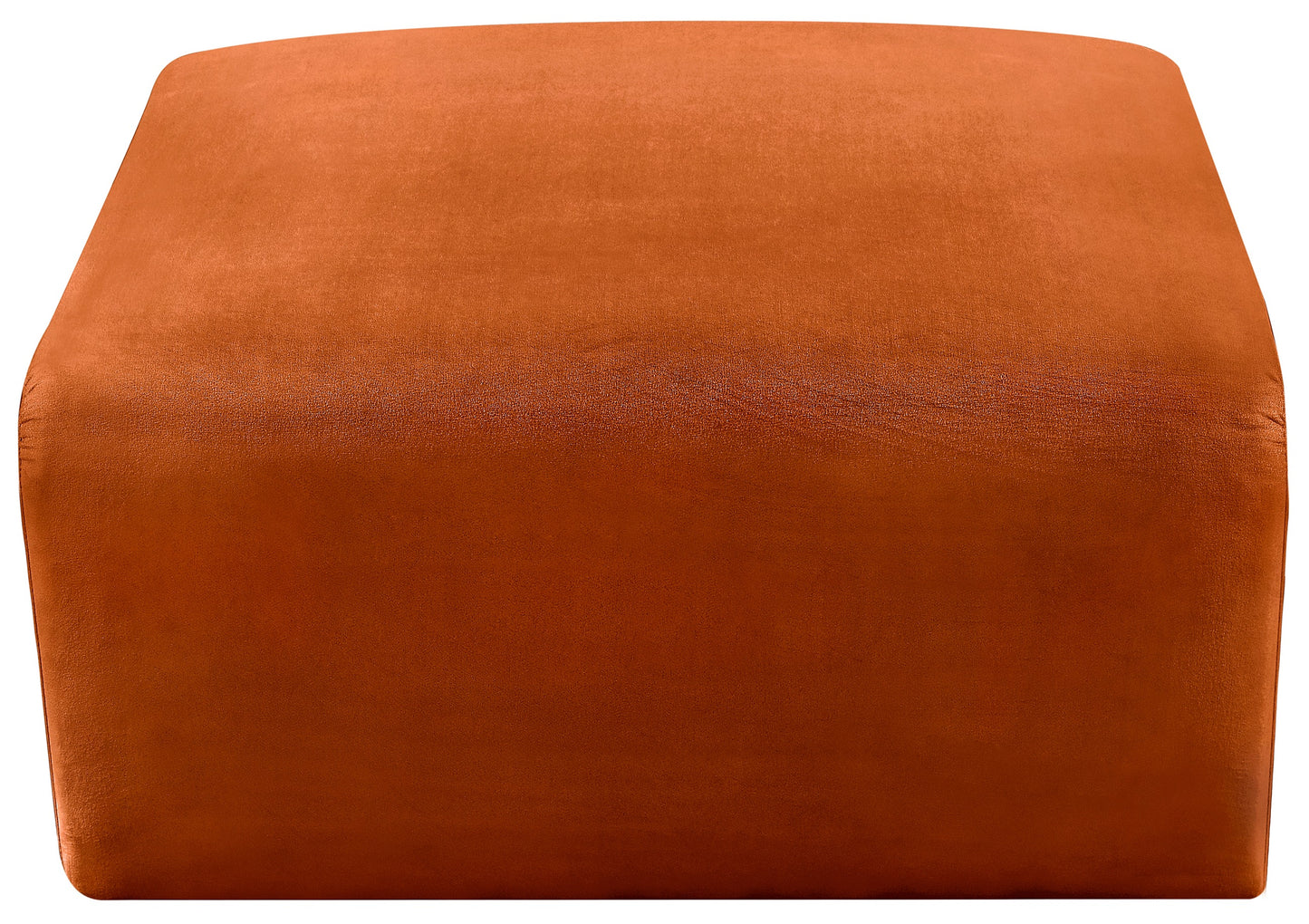 zara cognac velvet ottoman ott