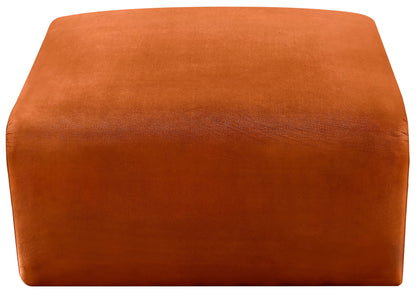 Zara Cognac Velvet Ottoman Ott