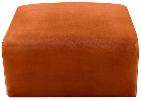 Briar Cognac Velvet Upholstered Modular Ottoman, 1 Piece