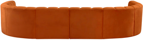 Briar Cognac 161 Velvet Upholstered Modular Sectional, 10-Piece
