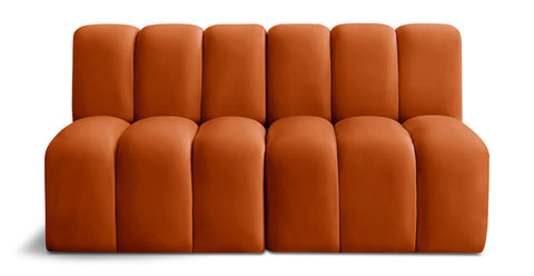 Yara 60" Velvet Upholstered Sectional, 2-Piece