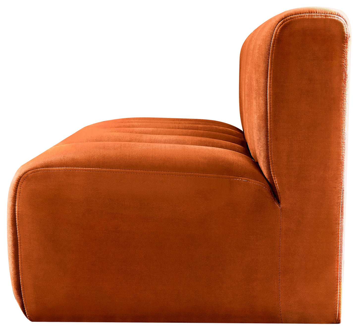 zara cognac velvet modular sofa s2a