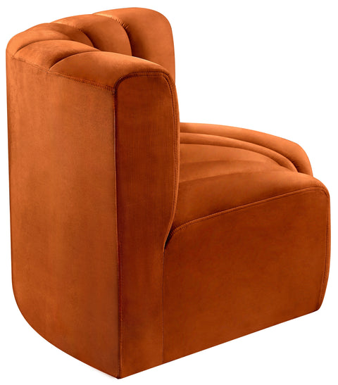Briar Cognac 60 Velvet Upholstered Modular Sectional , 2-Piece (Style 2)