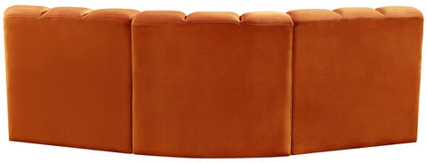 Yara 86" Velvet Upholstered Sectional, 3-Piece