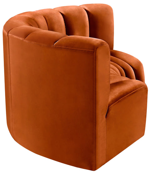 Briar Cognac 80 Velvet Upholstered Modular Sectional, 3-Piece