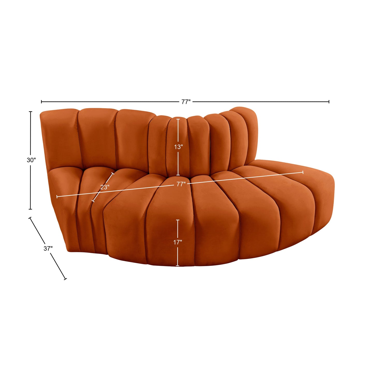 zara cognac velvet modular sofa s3e