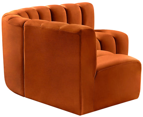 Briar Cognac 103 Velvet Upholstered Modular Sectional, 4-Piece