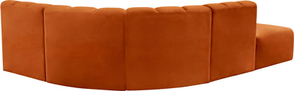 Zara Cognac Velvet Modular Sofa S5C