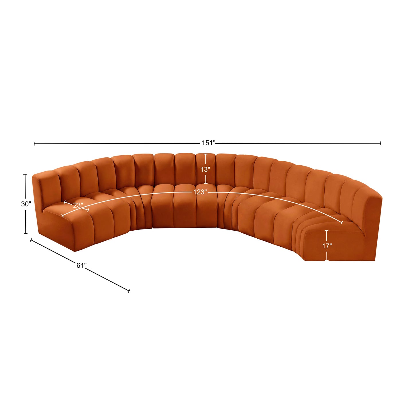 zara cognac velvet modular sofa s6b