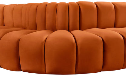 Zara Cognac Velvet Modular Sofa S7C