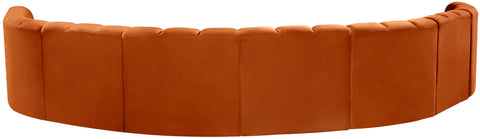 Briar Cognac 162 Velvet Upholstered Modular Sectional, 8-Piece