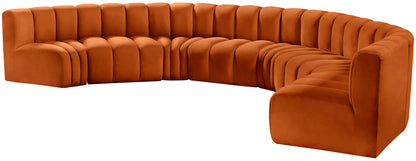 Zara Cognac Velvet Modular Sofa S8B