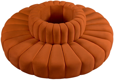 Briar Cognac 90 Velvet Upholstered Modular Sectional, 8-Piece