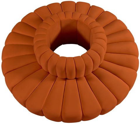 Briar Cognac 90 Velvet Upholstered Modular Sectional, 8-Piece