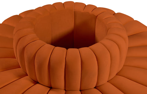 Briar Cognac 90 Velvet Upholstered Modular Sectional, 8-Piece