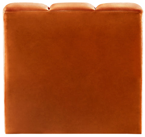 Briar Cognac Velvet Upholstered Modular Straight Chair, 1 Piece