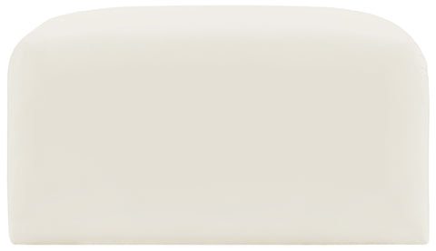 Briar Cream Velvet Upholstered Modular Ottoman, 1 Piece