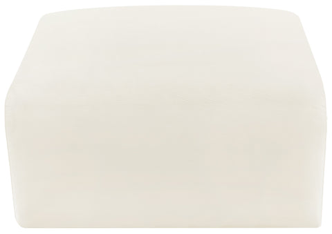 Briar Cream Velvet Upholstered Modular Ottoman, 1 Piece