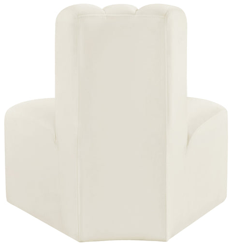 Briar Cream Velvet Upholstered Modular Reverse Corner Chair, 1 Piece